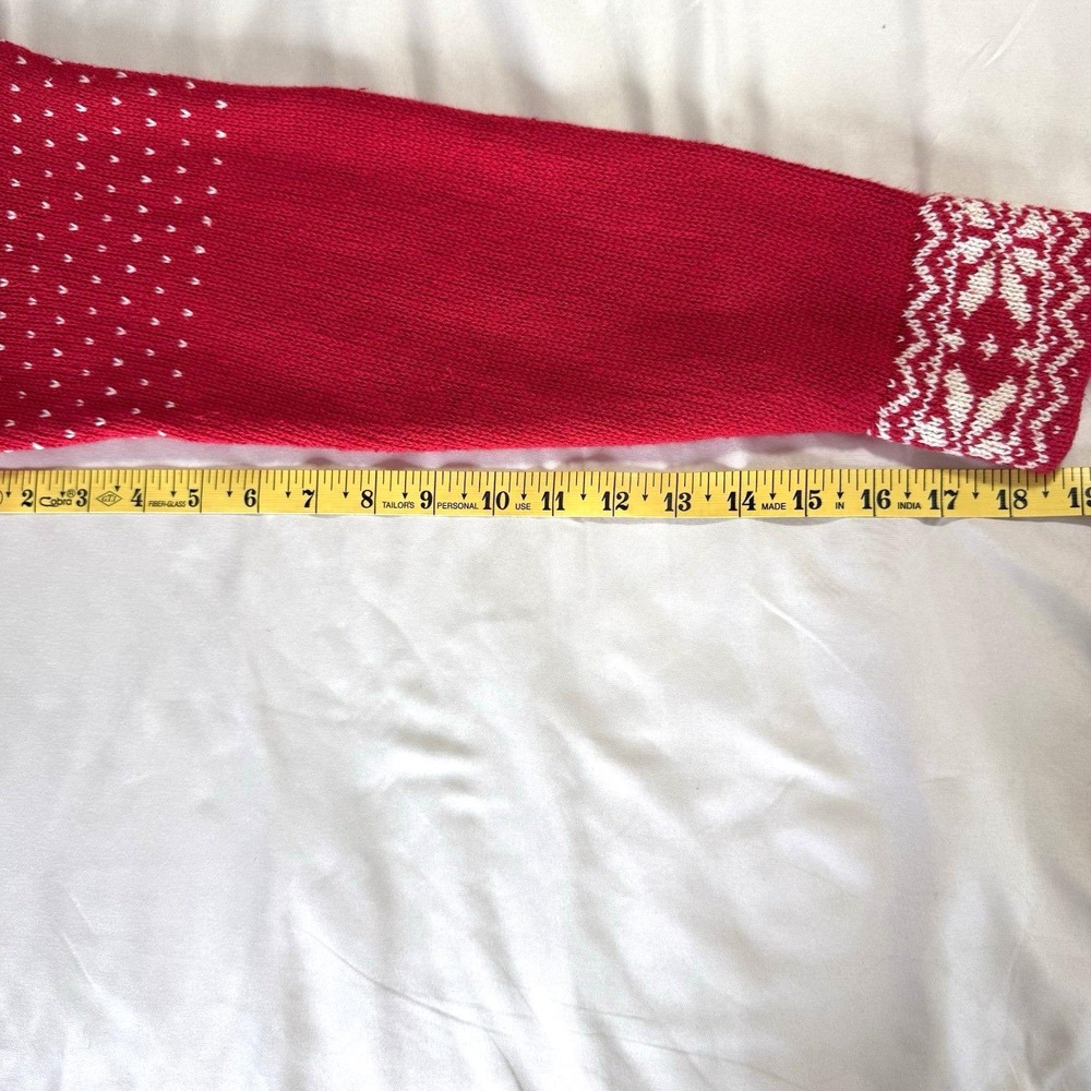 Vintage Strawberry Fair Red/Blue/White‎ Knit Girls Cardigan Size 10/12 - Picture 8 of 8